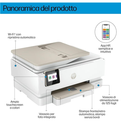 Stampante INK HP MFC Color Envy Inspire mod. 7920E, A4, 3in1, USB+WiFi, 20PPM