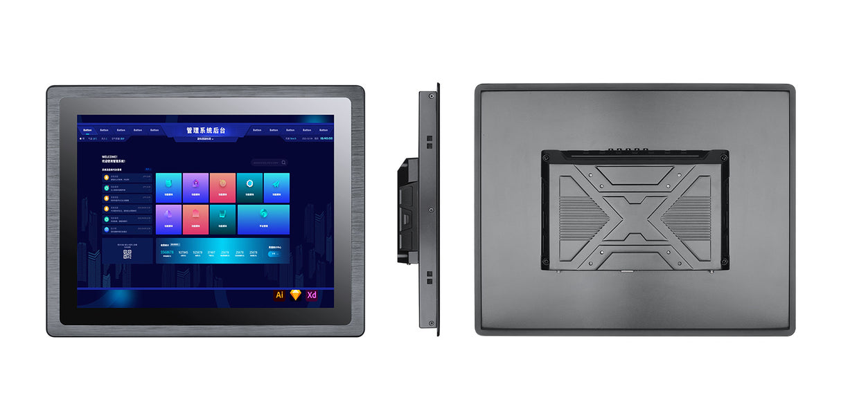 Panel Monitor VISIO mod. VS Z150x, LCD 15", 1024×768, VGA-HDMI-DP, Audio, 12-36Vdc