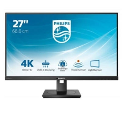 Monitor 27" Philips mod. 279P1, Hub 4x USB3.2, PIVOT, 4K UHD, 350cd/mq, Casse MM, 2x HDMI+DP, 240Vac