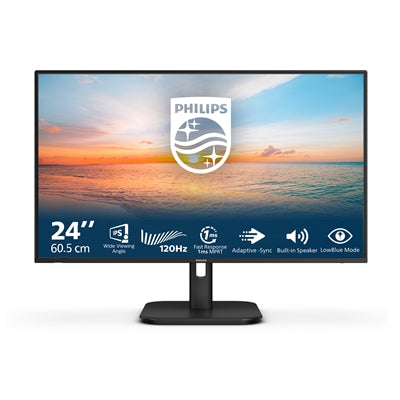 Monitor 23,8" Philips mod. 24E1N1200A, 100Hz, FHD, 300cd/mq, Casse MM, VGA+HDMI+DP, 240Vac