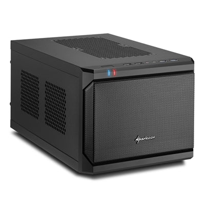 Cabinet Mini-Itx mod. QB ONE Nero, 4x USB front, 2 Slot, 240Vac