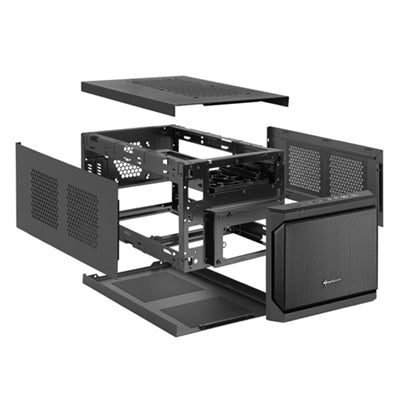 Cabinet Mini-Itx mod. QB ONE Nero, 4x USB front, 2 Slot, 240Vac