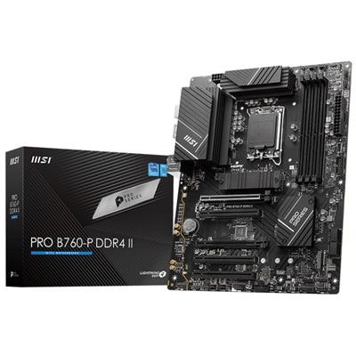 MB MSI PRO B760-P DDR4 II LGA1700 4XDDR4DC-5333O.C. 1XHDMI 1XDP 1XPCIE4.0X16 2XM.2 4XSATA3R GBLAN USB3.2 ATX