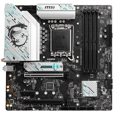 MB MSI B760M GAMING PLUS WIFI LGA1700 4XDDR5DC-6800O.C. 2XHDMI 2XDP 2XPCIE4.0X16 2XM.2 4XSATA3R GBLAN USB3.2 WIFI-6E BT MATX