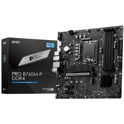 MB MSI PRO B760M-P DDR4 LGA1700 4XDDR4DC-4800O.C. 1XHDMI 1XDP 1XPCIE4.0X16 2XM.2 4XSATA3R GBLAN USB3.2 MATX