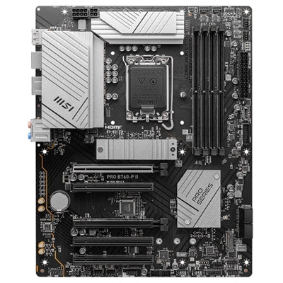 MB MSI PRO B760-P II DDR5 LGA1700 4XDDR5-5333O.C. 1XHDMI 1XDP 2XPCIE4.0 X16 2XM.2 4XSATA3R GBLAN USB3.2 ATX