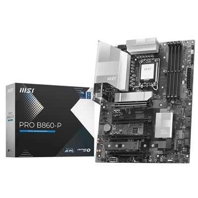 MB MSI PRO B860-P LGA1851 4XDDR5DC-8600O.C. 1XHDMI 1XDP 1XTHUNDERBOLT 1XPCIE5.0X16 3XM.2 4XSATA3R USB3.2 GBLAN ATX