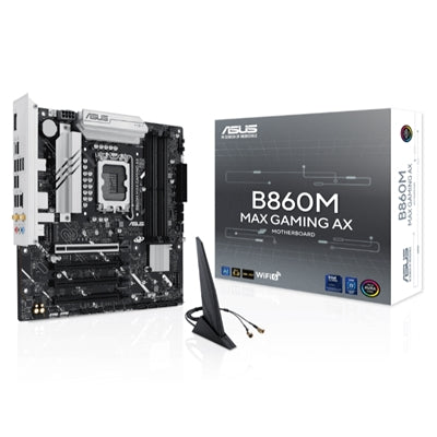 MB ASUS B860M MAX GAMING AX B860 LGA1851 4XDDR5DC-8666(OC) DP 1XPCIE5.0X16 4XSATA3 3XM.2 WIFI6 BT MATX 90MB1JZ0-M0EAY0