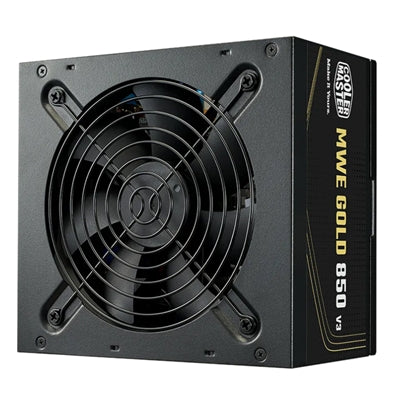 ALIMENTATORE ATX 850W COOLERMASTER MWE GOLD V3 MPE-8506-ACAG-BEU PFC-ATTIVO 80+ 240VAC NON MODULARE FAN120MM 140X150X86MM