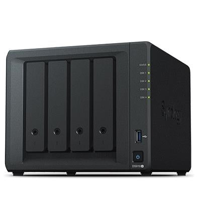 NAS SYNOLOGY 4x Bay 3,5"Sata, NO Hdd, mod. DS418, CPU RTD1296 4C, 1Gb ram, 2x GLan, 3x USB