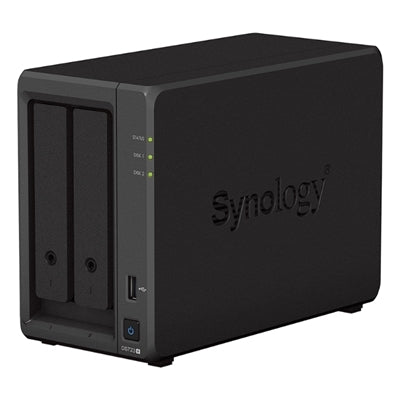 NAS SYNOLOGY 2x Bay 3,5"Sata, NO Hdd, mod. DS723+, CPU AMD Ryzen 2C, 2Gb ram, 2x GLan, 1x USB