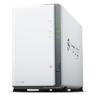 NAS SYNOLOGY 2x Bay 3,5"Sata, NO Hdd, mod. DS223J, CPU RTD1619B 4C, 1Gb ram, 1x GLan, 2x USB