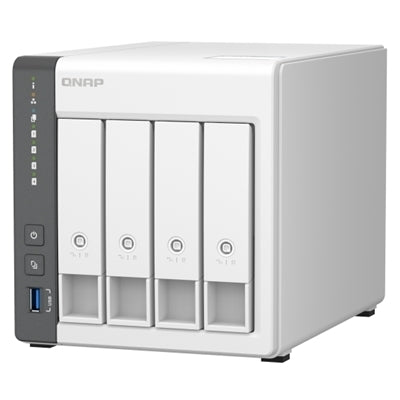 NAS QNAP 4x Bay 3,5"Sata, NO Hdd, mod. TS-433-4G, CPU ARM 4C, 4Gb ram, 2x 2.5GLan, 2x USB
