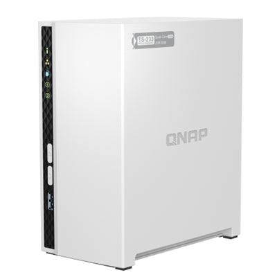 NAS QNAP 2x Bay 3,5"Sata, NO Hdd, mod. TS-233, CPU ARM 2Ghz 4C, 2Gb ram, 1x GLan, 2x USB