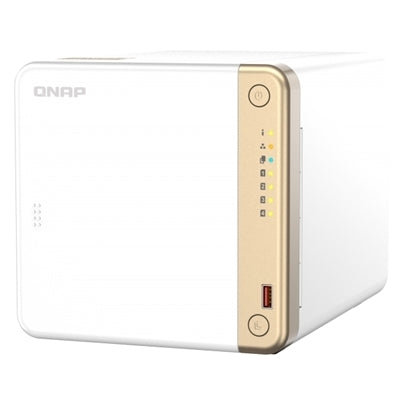 NAS QNAP 4x Bay 3,5"Sata, NO Hdd, mod. TS-462-4G, CPU CEL N4505 2C, 4Gb ram, 1x 2.5GLan, 4x USB