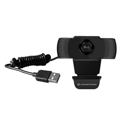 WEBCAM CONCEPTRONIC AMDIS01B FULL HD 1080P (RISOL.1920X1080 ) 30FPS, SENS.CMOS 1/3" 2MP - MICROFONO CON RID.RUMORE I FINO:30/09