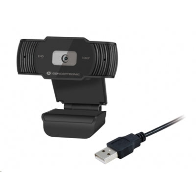WEBCAM CONCEPTRONIC AMDIS04B FULL HD 1080P (RISOL.1920X1080 ) CON MICROF.- USB2.0 FINO:30/09