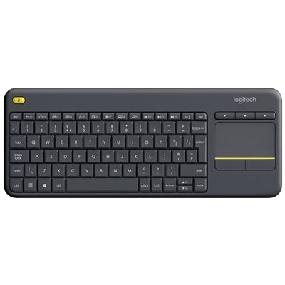 TASTIERA LOGITECH RETAIL K400 WIRELESS CON TOUCH PAD PLUS NERA USB MULTIMEDIALE P/N 920-007135