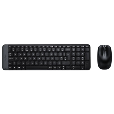 TASTIERA+MOUSE WIRELESS LOGITECH RETAIL MK220 NERO USB P/N 920-003721
