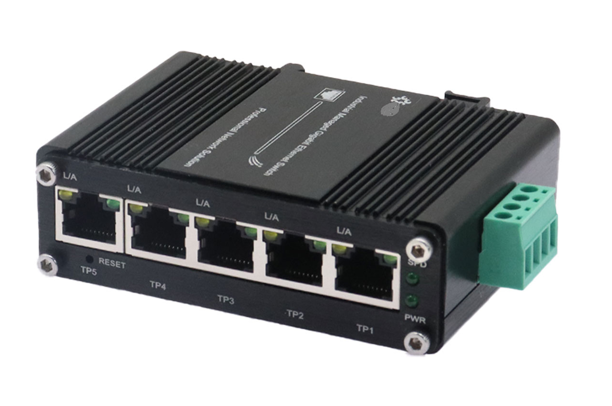 Switch LAN Mini Industrial Managed mod. 8SW-05GM, 5-Port Gigabit Ethernet Switch