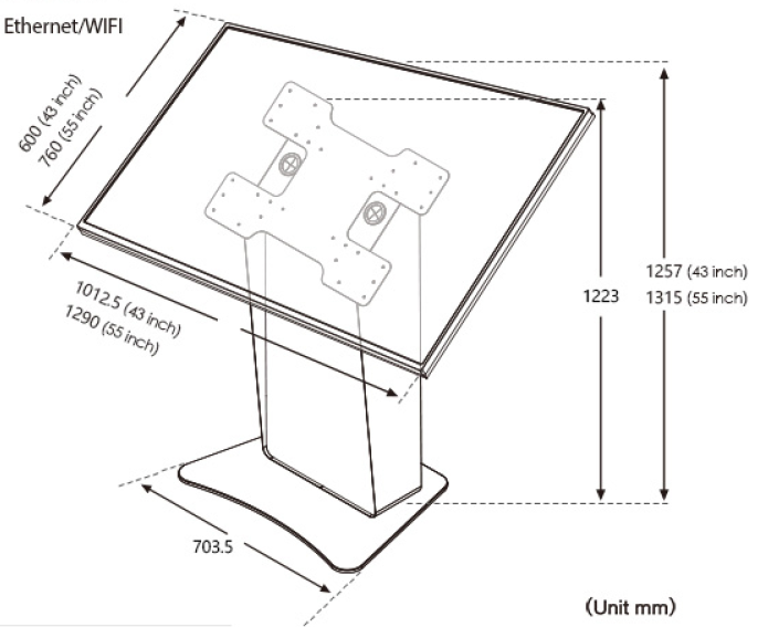 Totem FUNNY mod. MB655-y, LCD da 55″ touch Pcap, cpu Intel N, i3-i5-i7, input 110-240Vac VDE (Copia) (Copia)