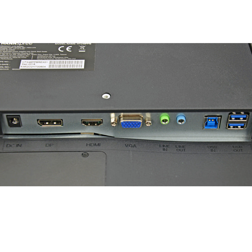 Monitor Desktop PCAP 23.8" mod. HT248PPB, FHD, HUB USB, Casse MM, VGA + HDMI + DP, 12Vdc