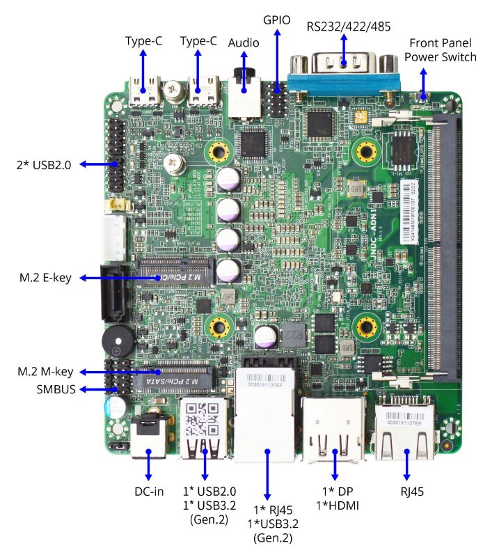 MB NUC Jetway JNUC-ADN1 cpu N97, 2x GLan, 12-19Vdc