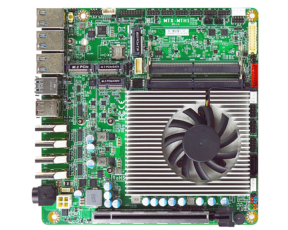 MB Mini-ITX Jetway MTX-MTH1, cpu Ultra 7-155H (opz. 5-125H), 3x GLan, 4x HDMI, 12-36Vdc
