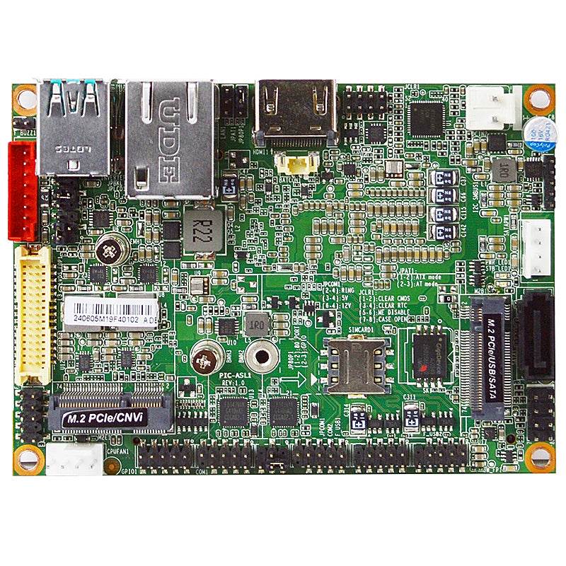 MB Pico-ITX Jetway PIC-ASL1 cpu ATOM x7433RE (opz. x7213RE), 1x GLan, 12Vdc