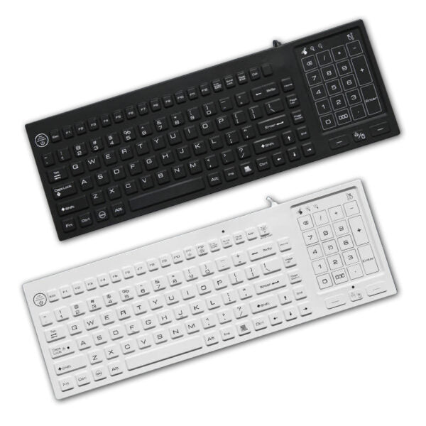 Tastiere Silicone mod. TS318BL, Retroillaminata, IP68, 88 Tasti