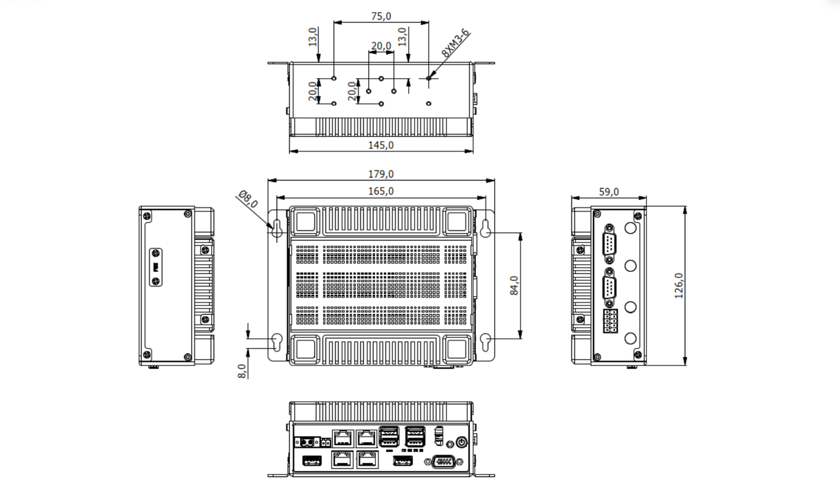 BFS-901-97, Cpu N97, ram 8Gb, ssd 250Gb, 2x GLan, 2x RS-232, 1x HDMI + 1x VGA, 9-36Vdc
