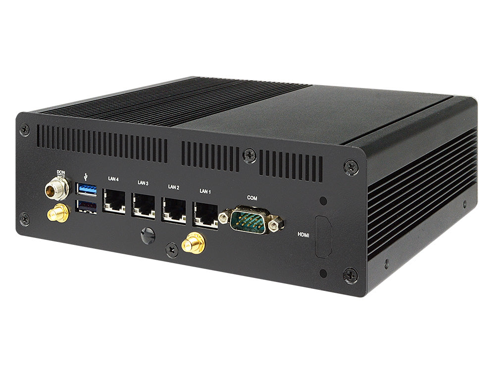 Barebone Jetway FDF13, Celeron J6412, SoDDR4, SSD/M2, 4x 2.5GLan, 1x Rs-232, 12Vdc