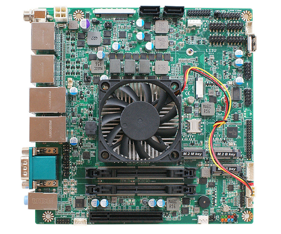 MB Mini-ITX Jetway Li1U-20, cpu AMD Ryzen V1605B, 2x GLan, 4x DP, 12-28Vdc