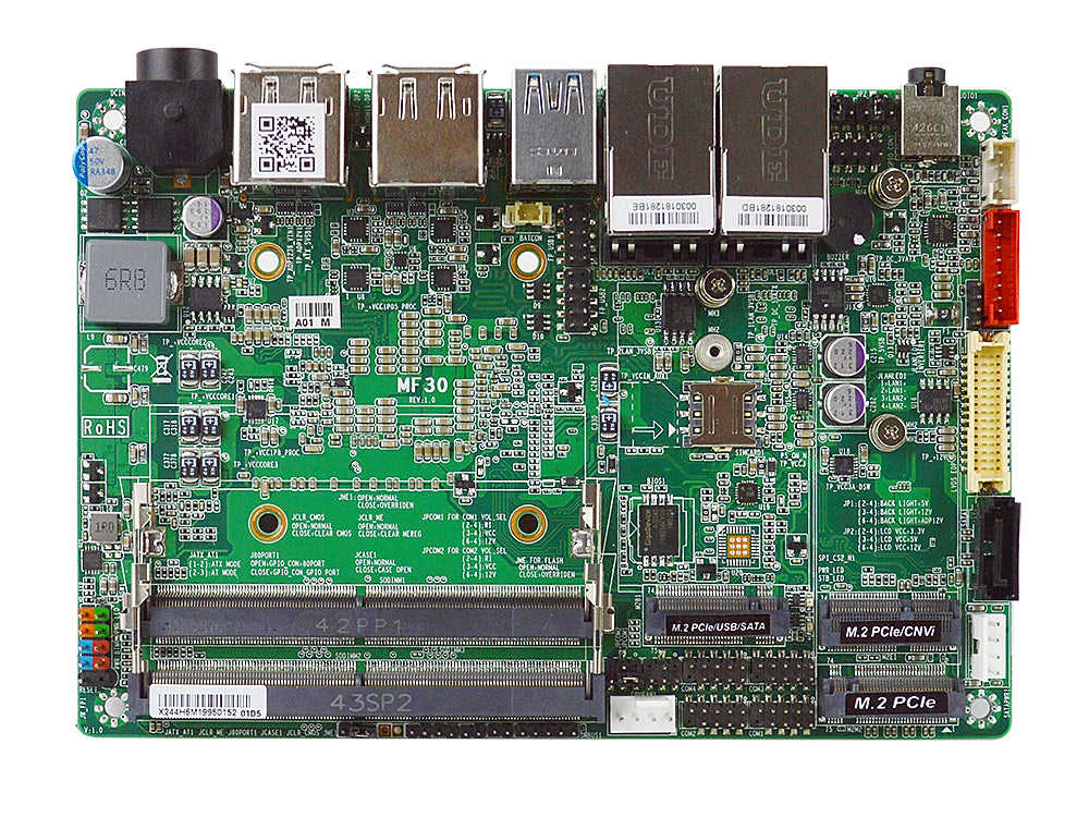 MB 3,5″ Jetway mod. MF30, cpu i5-1335UE, 2x GLan, 12-36Vdc