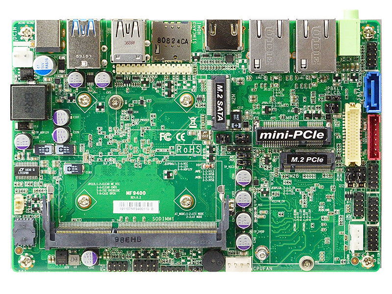 MB 3,5" Jetway MF94V, Celeron J3455, 2x GLan, 9-36Vdc