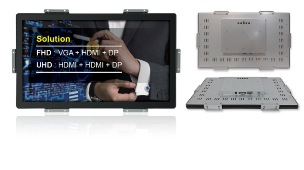 Monitor Open Frame 21,5″ mod. OF215MT, FHD, DVI + VGA + HDMI, input 12Vdc