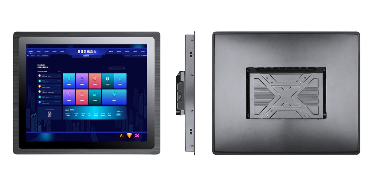 Panel Monitor VISIO mod. VS Z170x, LCD 17", 1280x1024, VGA-HDMI-DP, Audio, 12-36Vdc