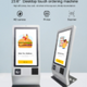Totem serie TGD8-238-y-DSQ, LCD da 23.8", Touch, Stampante 80mm e QRcode Desktop