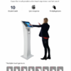 Totem serie M6-xxx-y-SQ, LCD da 15.6" a 21.5", Touch, Stampante 80mm e QRcode
