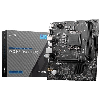 MB MSI PRO H610M-E DDR4 LGA1700 2XDDR4DC-3200 1XHDMI 1XPCIE4.0X16 1XM.2 4XSATA3 GBLAN USB3.2 MATX