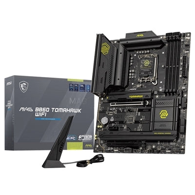 MB MSI B860 MAG TOMAHAWK WIFI LGA1851 4XDDR5DC-9200O.C. 1XHDMI 1XDP 1XTHU 2XPCIE5.0X16 3XM.2 4XSATA3R USB3.2 GBLAN WIFI-7 BT ATX
