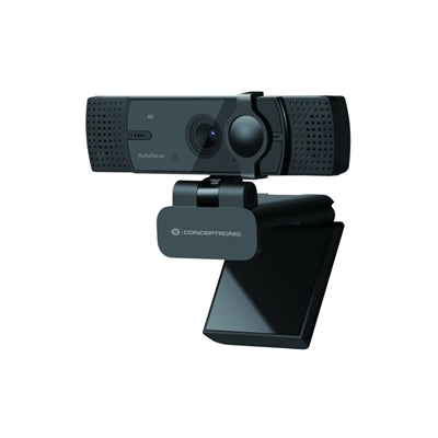 WEBCAM CONCEPTRONIC AMDIS08B USB 4K SUPER HD (RISOL.3840X2160) CON MESSA A FUOCO AUTOM., GRANDANGOLO E DOPPIO MICROF FINO:30/09