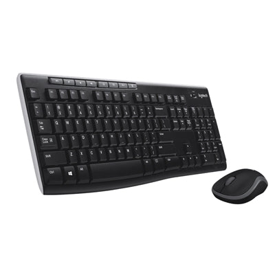 TASTIERA+MOUSE WIRELESS LOGITECH RETAIL MK270 OTTICO NERO USB P/N 920-004512