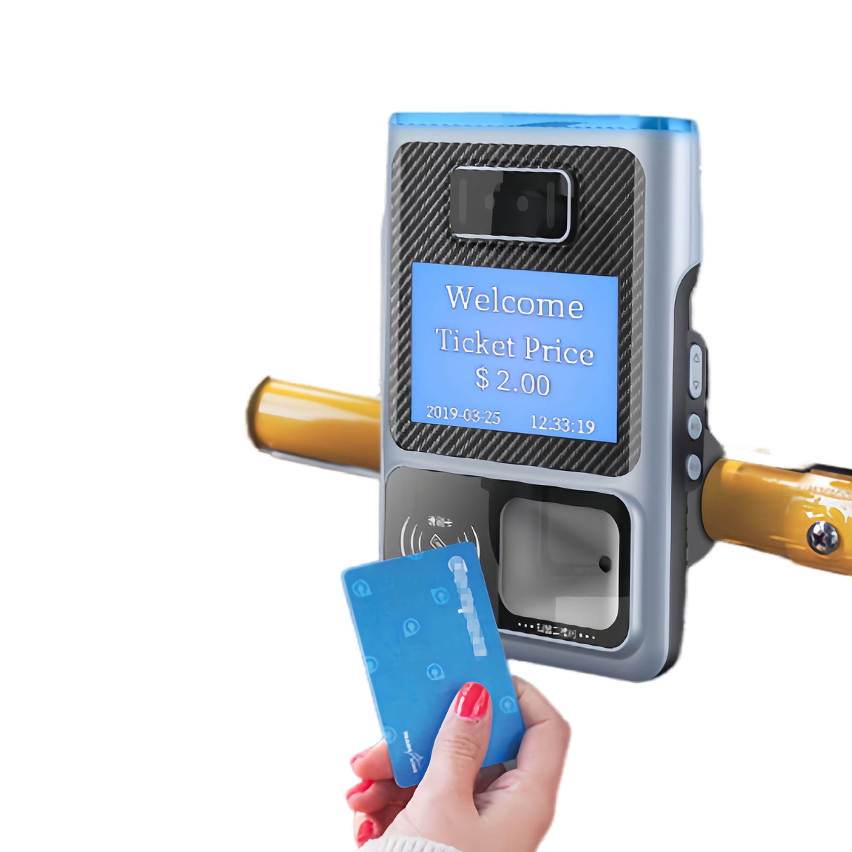 Validazione biglietti mod. 8H11-3566, LCD da 5", Touch PCAP, RK3566 4Core, ram 3Gb, rom 16Gb, Android 14, 4G, WebCam, QRcode e RFid