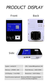 Validazione biglietti mod. 8H158-450, LCD da 7", Touch PCAP, QC MSM450 8Core, ram 2Gb, rom 16Gb, Android 10, 4G, QRcode e NFC