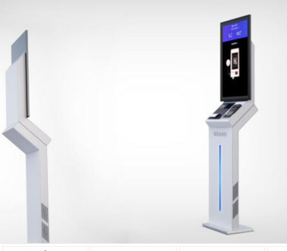 Totem JASPAY serie SUxx-y, LCD da 21.5″ a 32″ Portrait, QRCode, NFC, Stampante, WEBCam