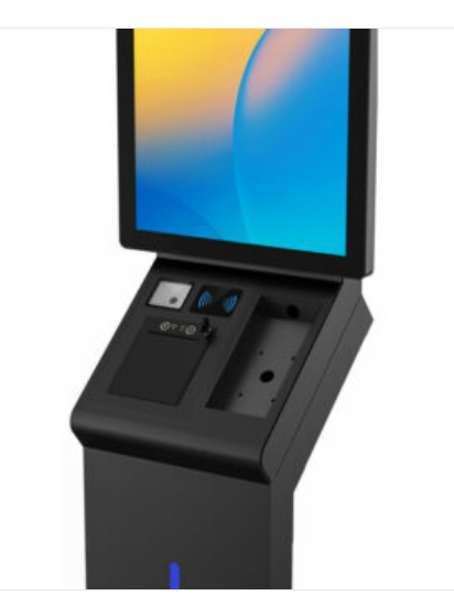 Totem JASPAY serie SUxx-y, LCD da 21.5″ a 32″ Portrait, QRCode, NFC, Stampante, WEBCam