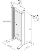 Stand con Vela informativa Indoor SUP-PL05 per Monitor Vesa da 15,6 a 32