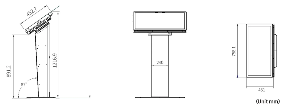 Totem FUNNY mod. M632-y, LCD da 31.5″ touch Pcap, cpu Intel N, i3-i5-i7, input 110-240Vac VDE