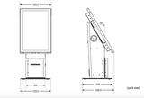 Kiosk Jasper Desk mod. JAS D24-y-S(QR), LCD da 23.8", Touch PCAP, Stampante 80mm ( Opz. QRcode e RFid )